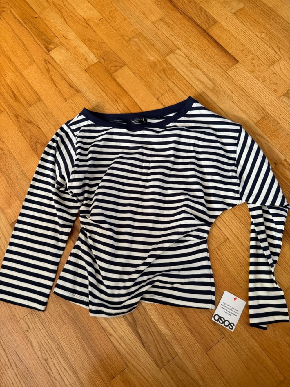 Asos stripe off shoulder top